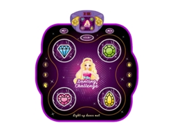Tapete de baile inalámbrico con Bluetooth, manta musical recargable, apto para niños de 3 a 12 años (morado)