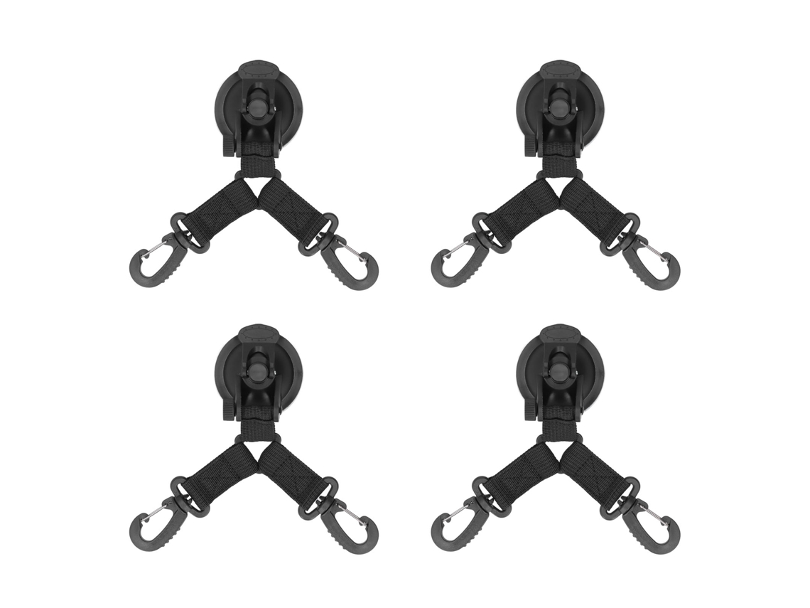 Juego De 4 Anclajes De Vacío Para Camping, Gancho Doble, Capacidad De 10 Kg, Abs, Para Uso En Exteriores.
