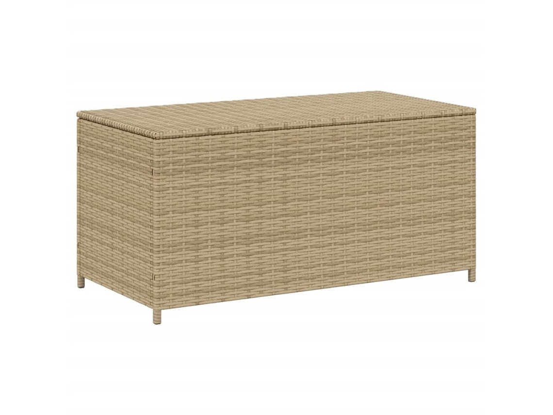 Caja de almacenamiento de jardín MAISON EXCLUSIVE, mimbre beige mixto (190 l)