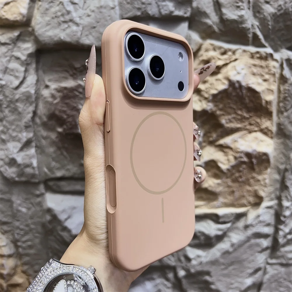 (iphone Air, Dorado) Funda Magnética Magsafe Para Teléfono, Fabricada En Silicona Líquida, Suave Al Tacto.