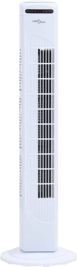 vidaXL Ventilador de torre con mando y temporizador Φ24x80 cm blanco