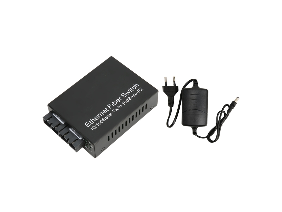 Convertidor De Medios De Fibra Óptica 100mbps Modo Simplex 25km Fibra Sc Dúplex Tx1310nm Rj45 Ue