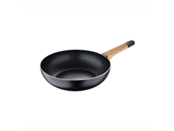 Wok 28X7.5Cm Aluminio Prensado Bergner Earth Black