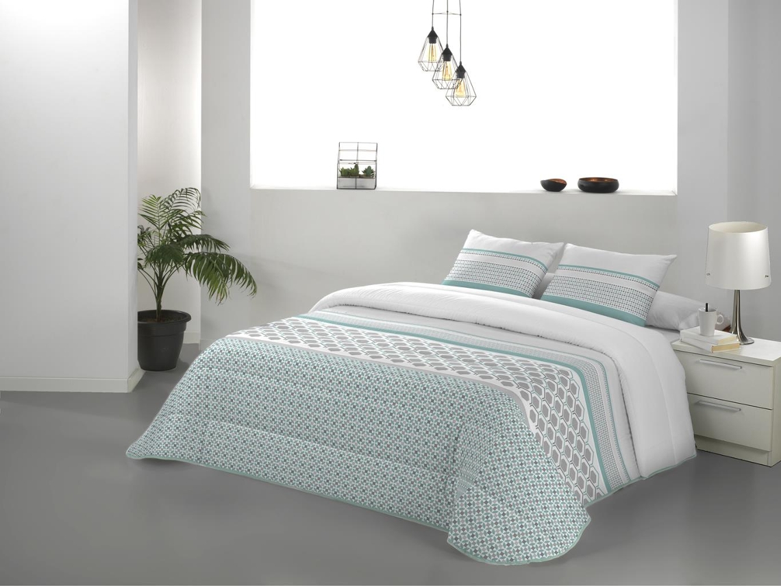 Colcha JVR Haiti (Poliéster - Azul - 250 cm)