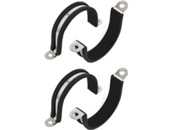 Abrazadera para manguera de acero inoxidable 304, forma de U, recubierta de goma, 40 mm de diámetro, CHABERLU