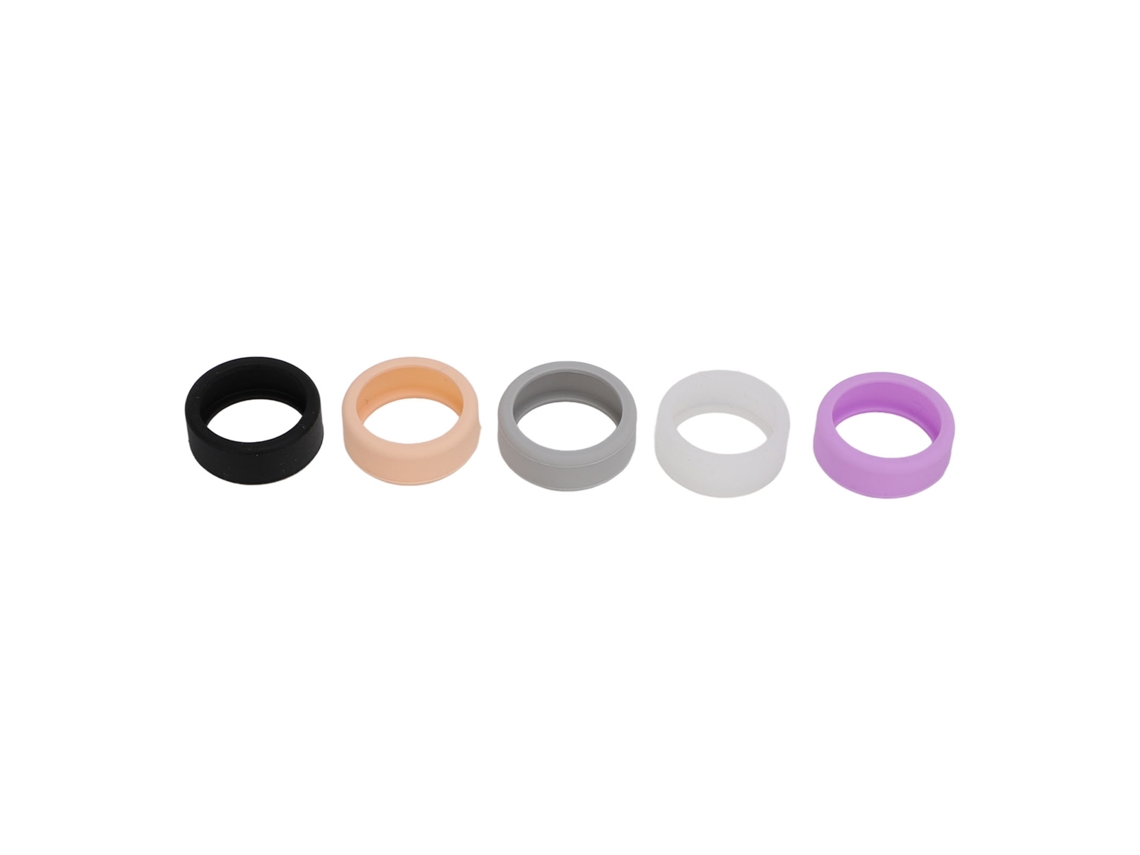 5 Fundas Elásticas De Silicona Hipoalergénicas Para Anillos Inteligentes, Antiarañazos, Para Tallas 6-10, En Negro, Blanco, Gris, Rosa Y Morado.