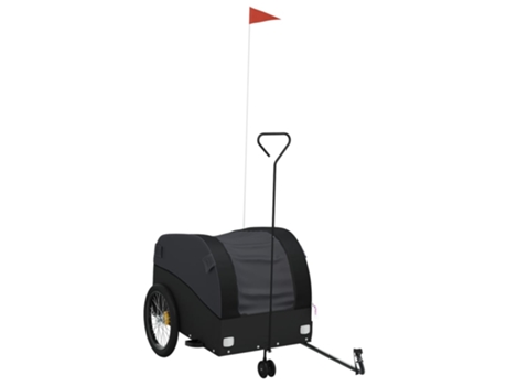 Remolque para bicicleta hierro VIDAXL negro (45 kg)