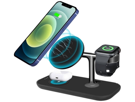 Estación de Carga Sem Rápido Par para iPhone 13 YIZHOOD Negro