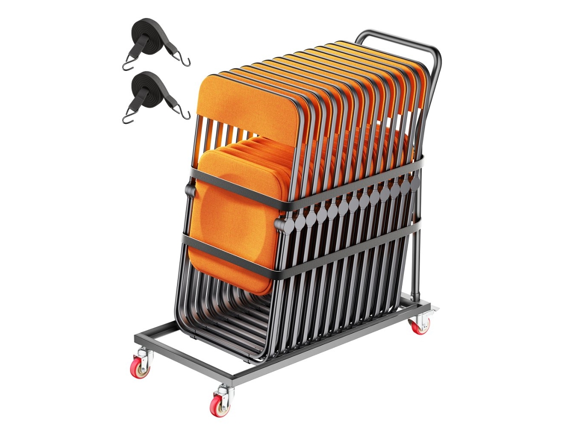 Conjunto de soporte, carro y estante para silla plegable Tekmaquinas