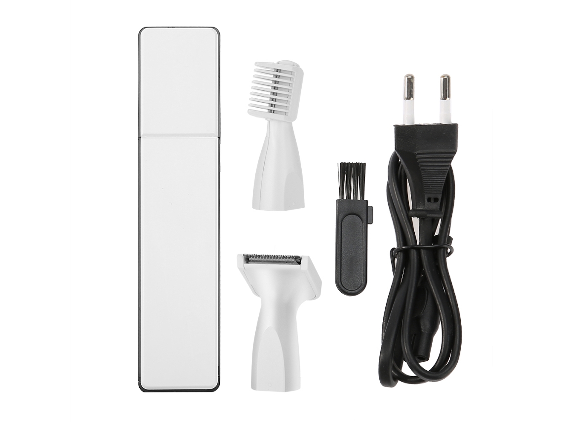 Kit De Recortes Eléctrico Recargable 3 En 1: Depilador De Nariz, Orejas Y Cejas, Cortapelos Para Grooming