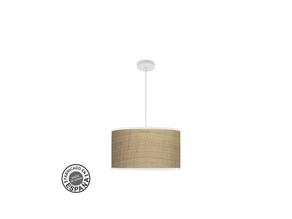 Colgante Moda 2xe27 Blanco/cañizo Claro Regx40x40 C/difusor