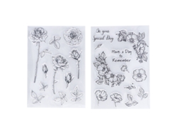 2pcs Sellos Transparentes Seguros Duraderos Reutilizables Para Manualidades Diy Decorativas Suministros De Tarjetas