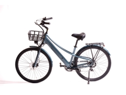 Bicicleta eléctrica Plymouth Tiffany Blue para adultos, cuadro de aluminio con cuadro bajo | Neumáticos CST de 70040c | Motor Emotorad de 36 V y 250 W