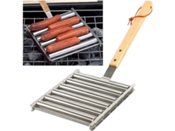 Parrilla Para Salchichas De Acero Inoxidable Con Mango De Madera Extra Largo, Ideal Para Barbacoa Rosewell
