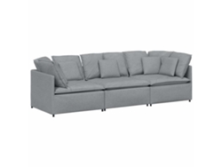 Maison Exclusive - Sofá Modular Con Cojines De Tela Gris Claro