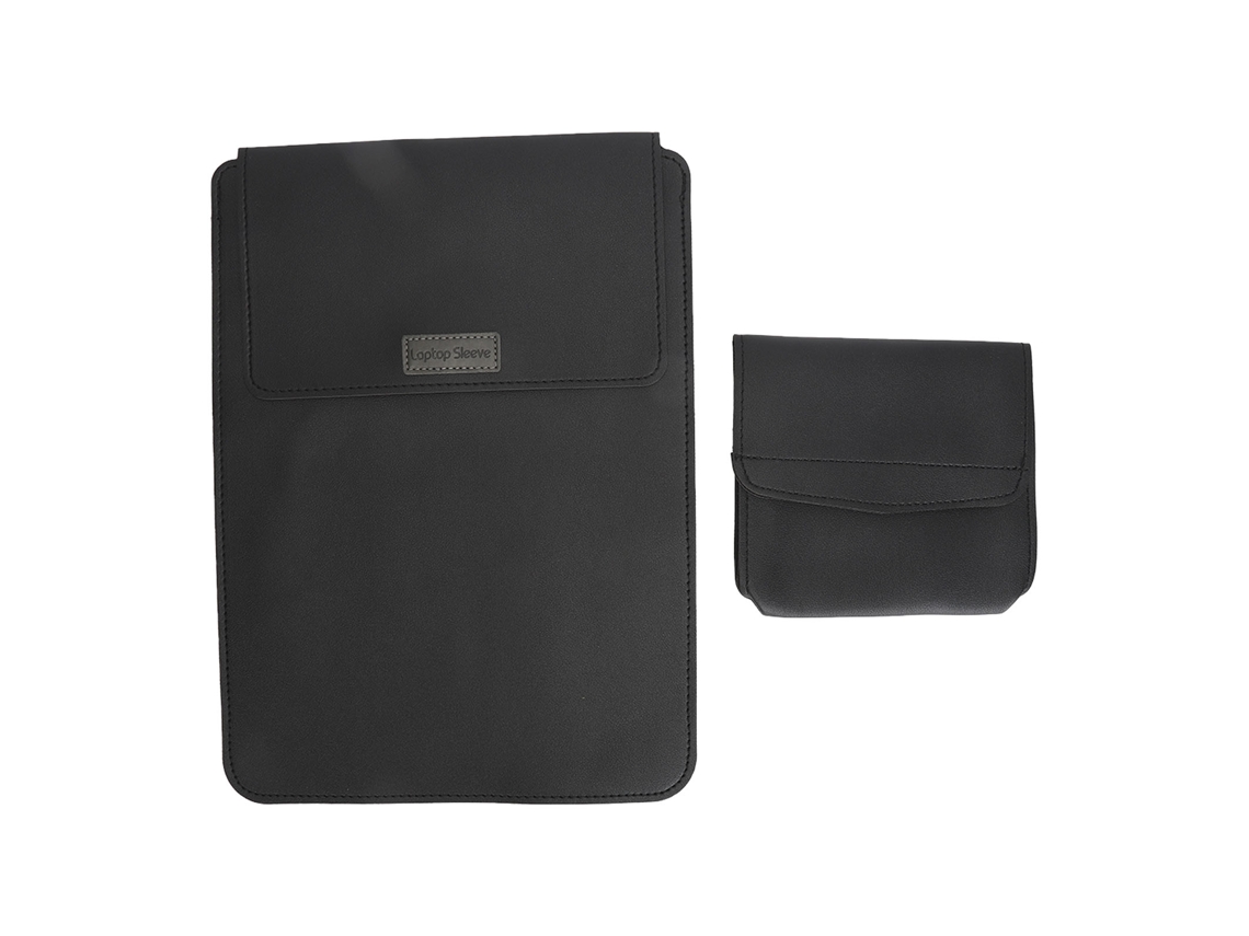 Estojo Vertical Para Notebook De Couro Pu Para Os Laptop 13, Mala Envelope Preta Universal