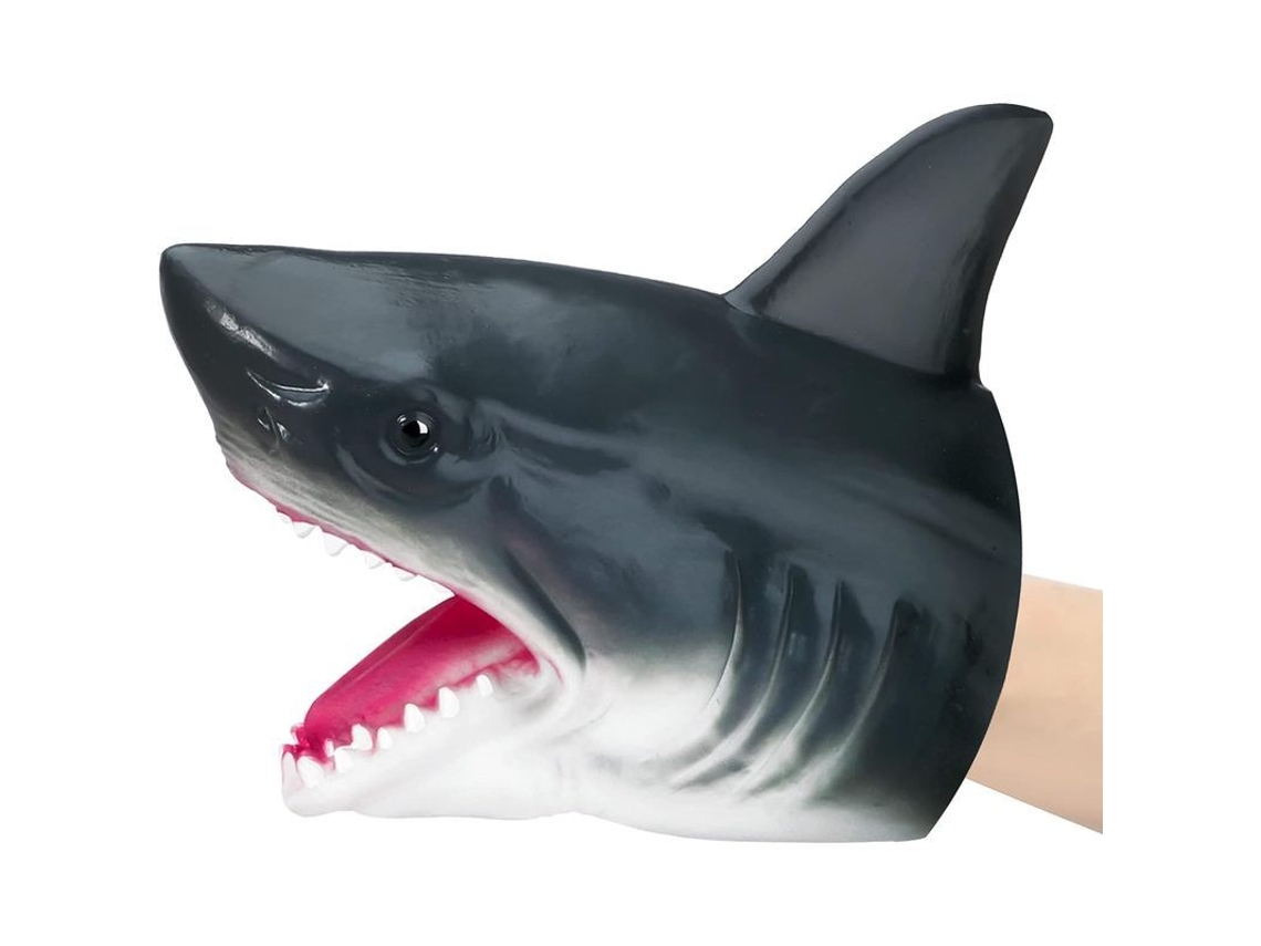 Guantes Realistas De Tiburón Blanco Hechos De Goma Suave Para Niños Con Boca Flexible