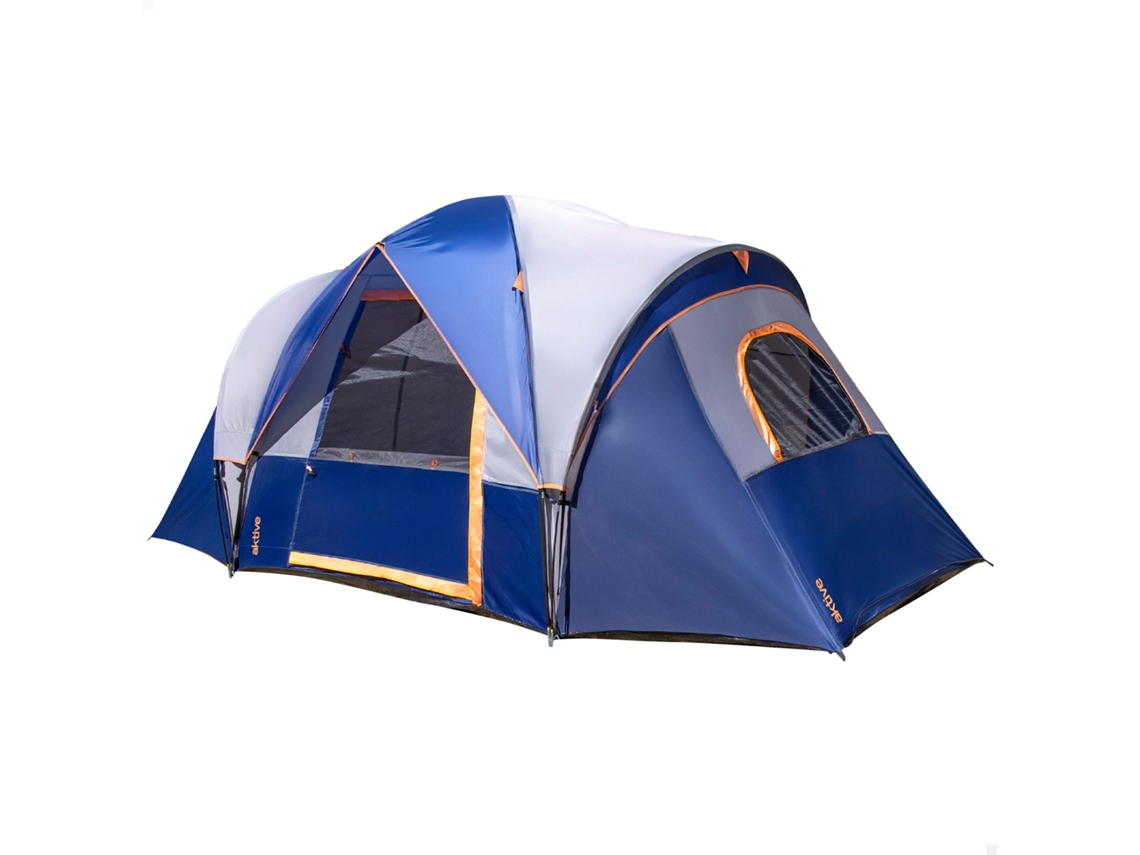 Aktive Tienda De Campaña Gris Y Azul 6 Personas 455x220x190 Cm