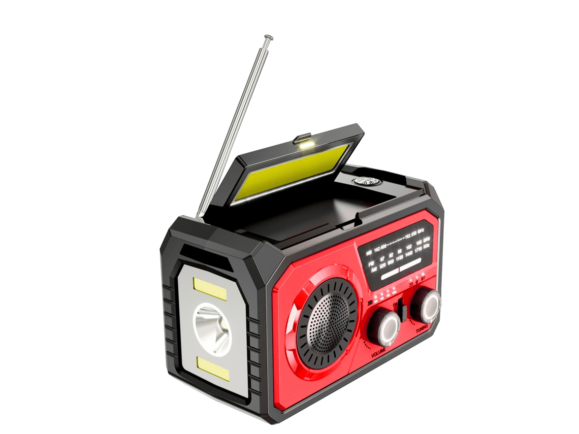 Radio De Emergencia Con Manivela Solar, Batería De 16000 Mah, Radio Meteorológica Portátil Noaa Am/fm.