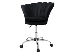 Silla de oficina asiento de terciopelo negro sillón moderno