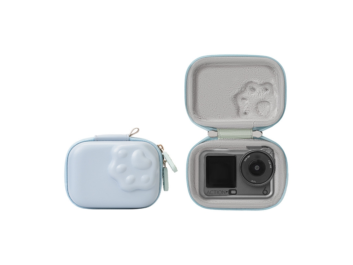 Bolso bandolera portátil impermeable para DJI Action6, a prueba de golpes, HENTEN HOME, azul