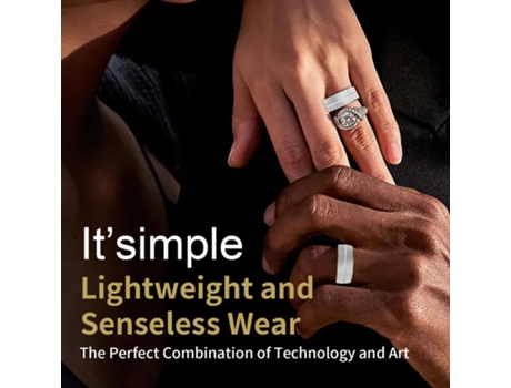 BISBISOUS Health Tracking Smart Ring X1 Nivel impermeable Ip68 Tamaño 11# Oro