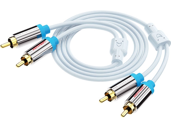 Cable de audio VENTION 2 RCA Stéreo Macho de 3 m - negro Metalizado