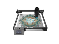 Máquina de grabado láser con grabador láser de 20 W con cortador láser, espacio de trabajo de 400 mm x 400 mm más largo Ray5