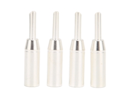 4 Conectores Banana Pluga Bfa Ba1417 Plateados Para Cable De Altavoz De 7 Mm De Diámetro