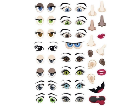 Set 124 Pegatinas GRAINE CRÉATIVE Ojos y Cara