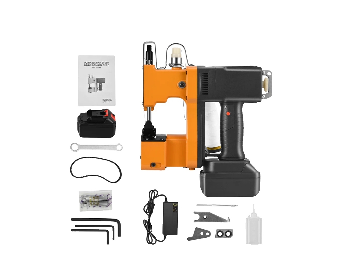 Máquina de coser portátil, eléctrica, batería de litio, enchufe UE de 220 V OEM