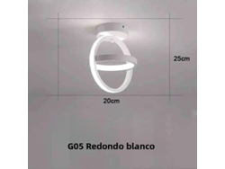 Lámpara de pasillo LED de estilo nórdico moderno MDUG (blanca, 25 W)