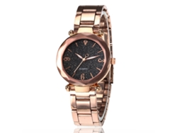 Reloj De Pulsera De Acero Inoxidable Para Mujer Con Esfera Redonda En Un Color Sólido Brillante - Cuarzo