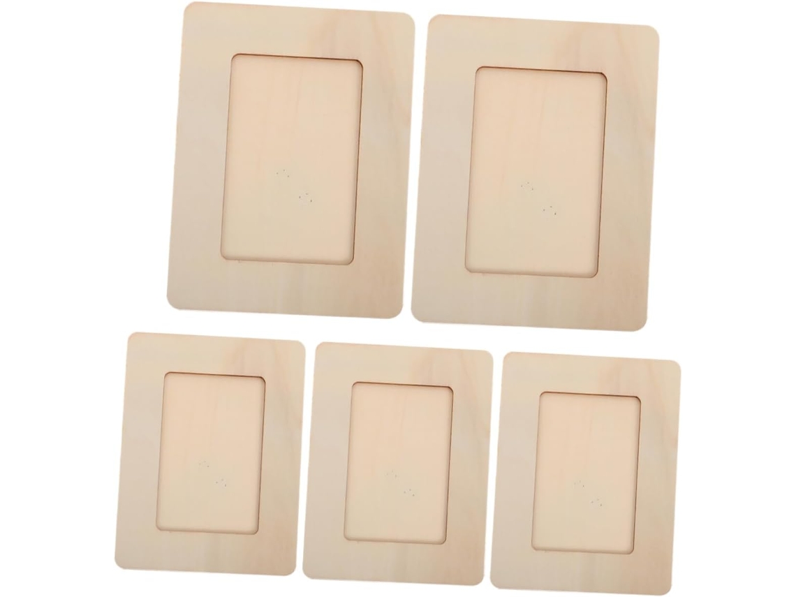 Juego 5 Marcos Fotos Diy Manualidades Blanco Niños Niñas Decoración Hogar Mesa