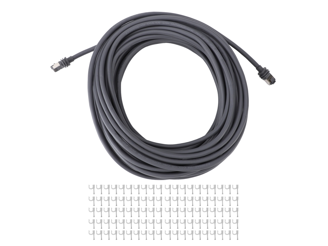 Cable De Repuesto Para Starlink Gen3 V3 Ip68 1200mbps 30,5m Con Abrazaderas Rectangulares