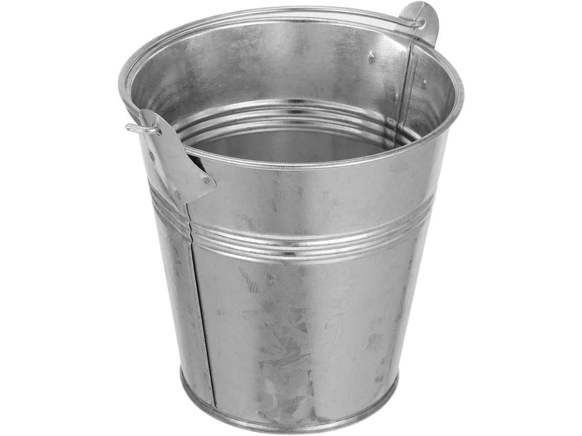 Pequeños Cubos De Metal Galvanizado, De 8 Cm De Altura, Con Asas, Ideales Para Guardar Materiales De Manualidades O