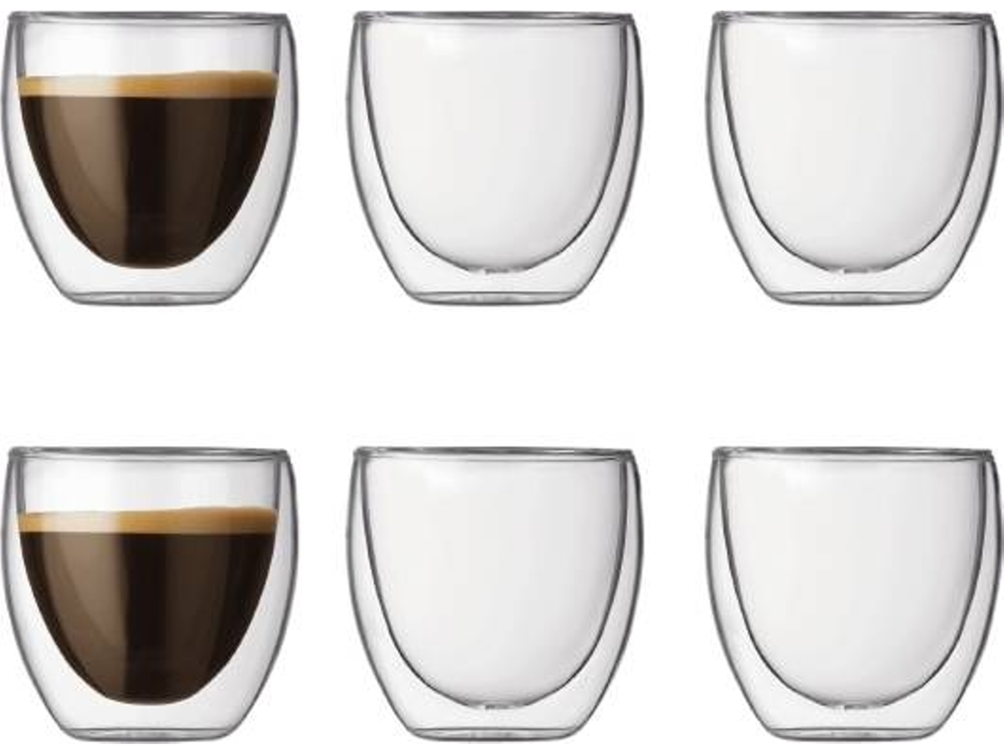 Conjunto de 6 Vasos BODUM Pavinaâ 970736 (Vidrio - 0.08l)