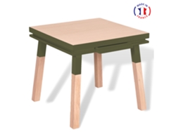 Mesa de Comedor Cuadrada MON PETIT MEUBLE FRANÇAIS con 1 Cajón (Marrón - Madera - 120 x 76 x 80 cm)