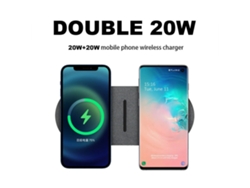 Base De Carga Inalámbrica Rápida De 20 W Con Doble Cargador Para Iphone 15, 14 Y 13 Pro Max (gris)