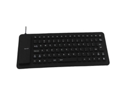Teclado silencioso de silicona suave de 85 teclas, con cable USB, para computadora portátil, mini teclado plegable impermeable Everley891