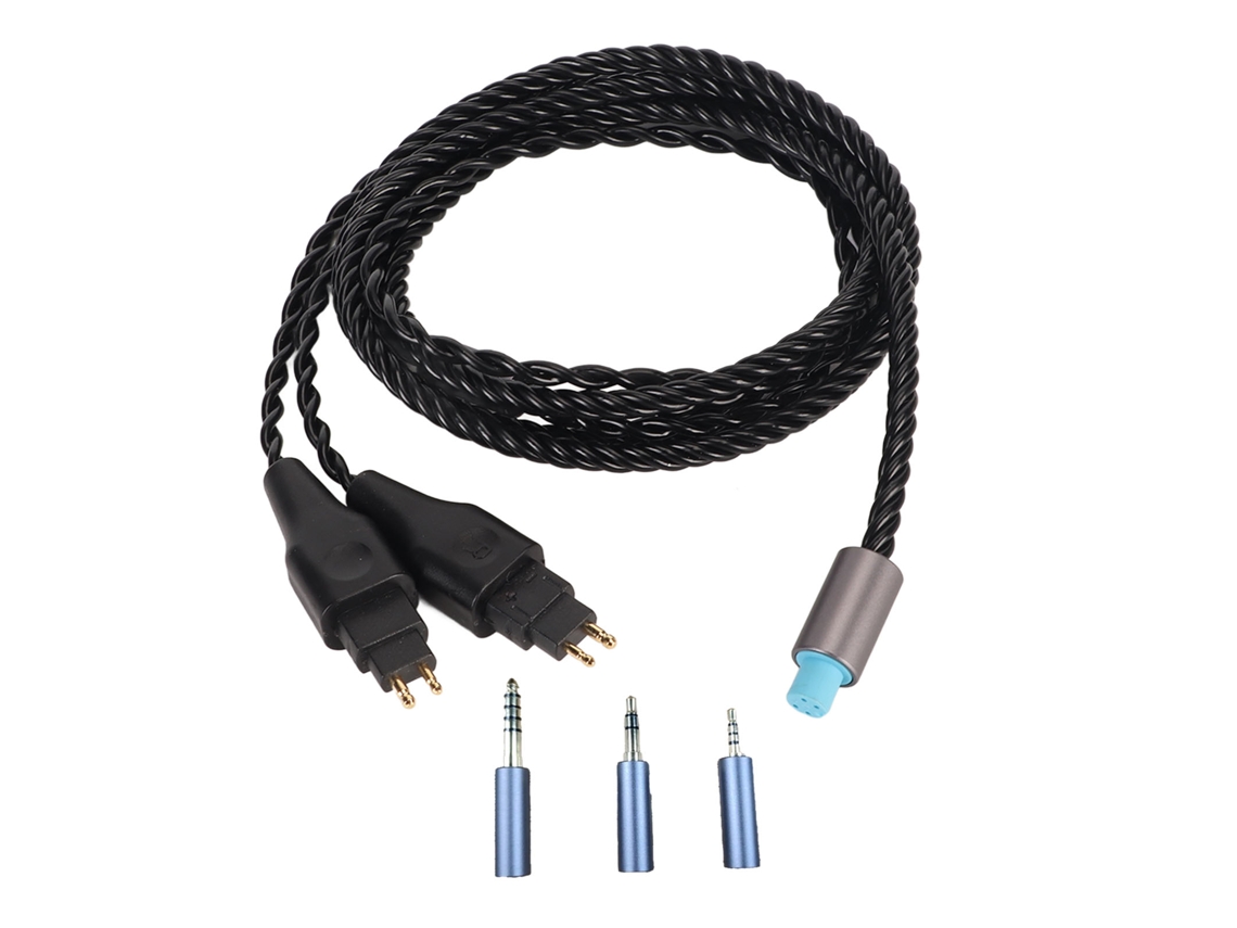 Cable De Audio De Cobre 3 En 1 De 2 Pines, Chapado En Plata, Para Auriculares Hd650, Hd660s, Hd6xx, Hd600 Y Hd580, Color Negro.