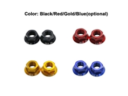 2 Tuercas Para Eje De Rueda De Bicicleta, Aluminio 7075, M10*p1.0, Para Llanta Delantera Y Trasera, Antideslizantes.
