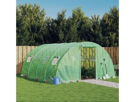 Invernadero VIDAXL con Estructura de Acero Verde 16 m² 4x4x2 m