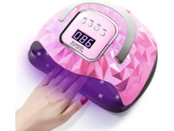 Lámpara LED para decoración de uñas con temporizador y 60 cuentas de luz LED Nicecee (rosa)