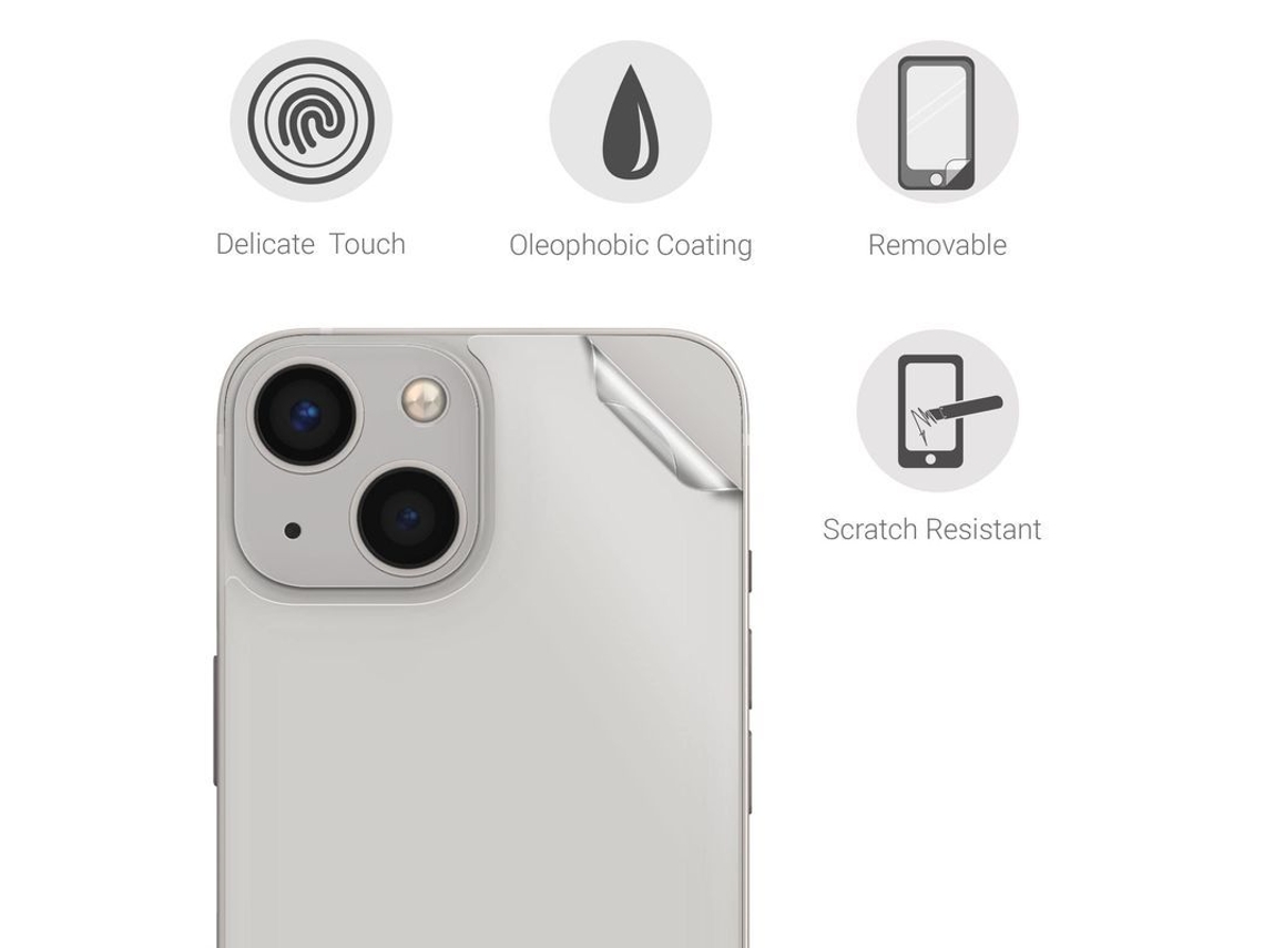 Protector De Pantalla Trasero De Hidrogel Linjou, Paquete De 2 Unidades, Para Iphone 13, 0,3 Mm, Translúcido Y De Fácil Aplicación.