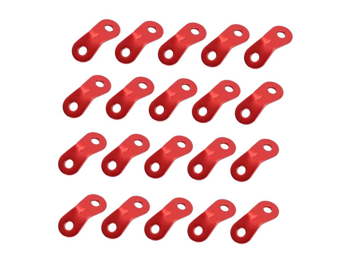 20 Ajustadores De Cuerda De Aleación De Aluminio Con Dos Orificios Antideslizantes Para Camping, Senderismo Y Actividades Al Aire Libre (rojo)