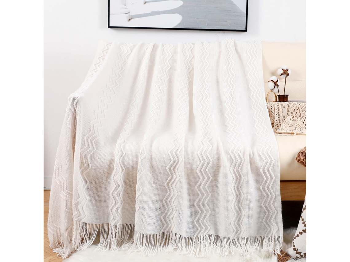 Manta De Tejido Para Sofá, Manta Decorativa Suave En Ganchillo, 50x60