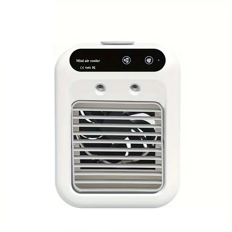 Ventilador De Aire Acondicionado (blanco) - Dispositivo De Refrigeración Portátil De Escritorio Recargable Por Usb