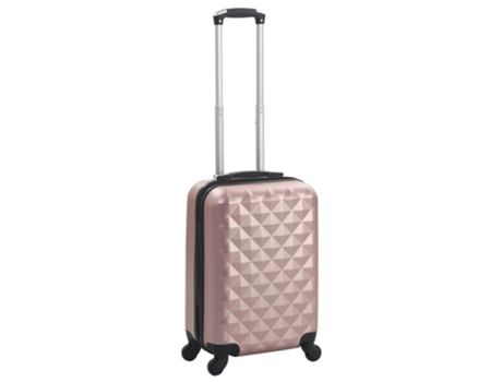 MAISON EXCLUSIVE - Maleta con ruedas trolley rígida rosa dorado ABS