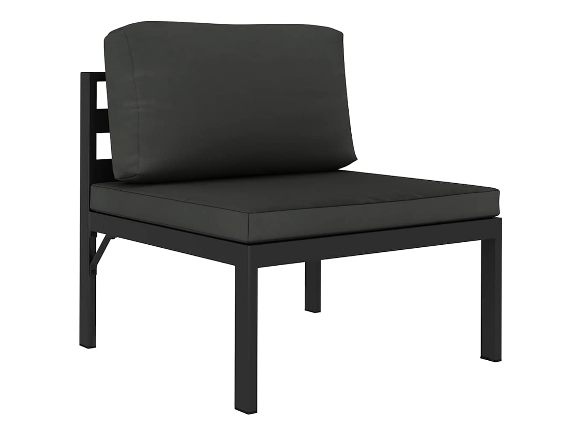 Maison Exclusive - Sofá Modular Central Con Cojines Aluminio Antracita